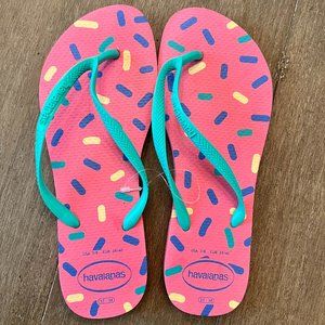 Havaianas Women's Slim Sprinkles Flip Flop Sandal Size 7/8